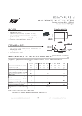RS1M Datasheet PDF Jinan Jing Heng Electronics Co., Ltd.