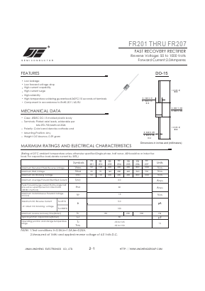 FR204 Datasheet PDF Jinan Jing Heng Electronics Co., Ltd.