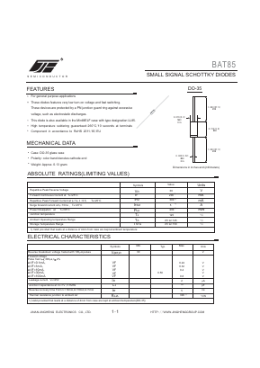 BAT85 Datasheet PDF Jinan Jing Heng Electronics Co., Ltd.