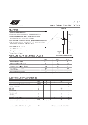 BAT47 Datasheet PDF Jinan Jing Heng Electronics Co., Ltd.