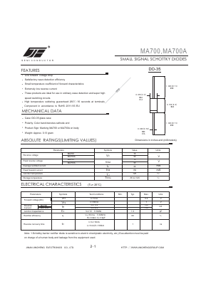 MA700 Datasheet PDF Jinan Jing Heng Electronics Co., Ltd.