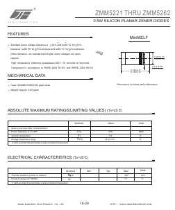ZMM5231 Datasheet PDF Jinan Jing Heng Electronics Co., Ltd.