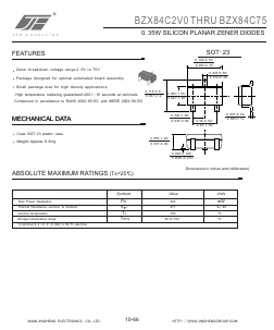 BZX84C4V7 Datasheet PDF Jinan Jing Heng Electronics Co., Ltd.