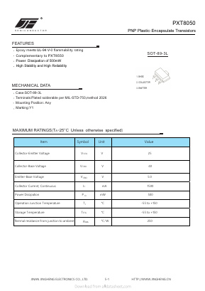 PXT8050 Datasheet PDF Jinan Jing Heng Electronics Co., Ltd.