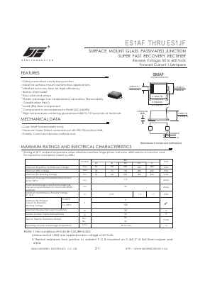 ES1DF Datasheet PDF Jinan Jing Heng Electronics Co., Ltd.