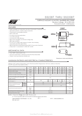 SS220BT Datasheet PDF Jinan Jing Heng Electronics Co., Ltd.