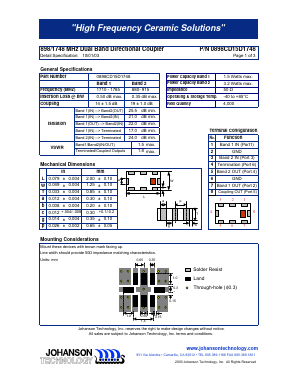 0898CD15D1748 Datasheet PDF Johanson Technology Inc.