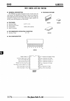 NJM2225 Datasheet PDF Japan Radio Corporation 
