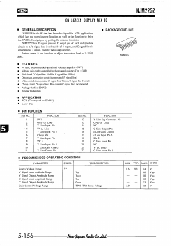 NJM2252 Datasheet PDF Japan Radio Corporation 