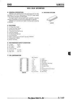 NJM2256 Datasheet PDF Japan Radio Corporation 