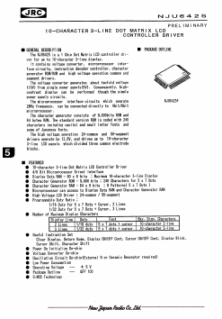 NJU6425F Datasheet PDF Japan Radio Corporation 
