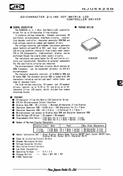 NJU6423B Datasheet PDF Japan Radio Corporation 