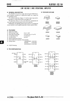 NJU7001V Datasheet PDF Japan Radio Corporation 