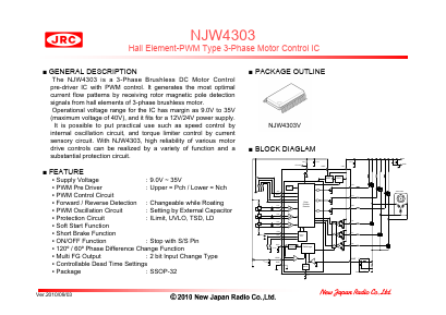 NJW4303 Datasheet PDF Japan Radio Corporation 
