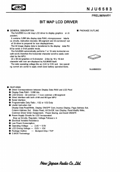NJU6583CH Datasheet PDF Japan Radio Corporation 