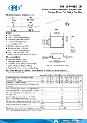 MB14F Datasheet PDF Guangzhou Juxing Electronic Co., Ltd.