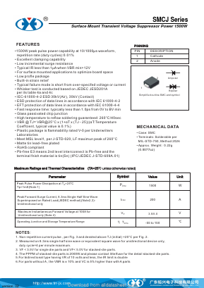 SMCJ9.0A Datasheet PDF Guangzhou Juxing Electronic Co., Ltd.