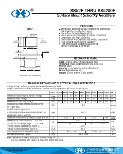 SS52F Datasheet PDF Guangzhou Juxing Electronic Co., Ltd.