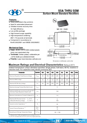 S5G Datasheet PDF Guangzhou Juxing Electronic Co., Ltd.