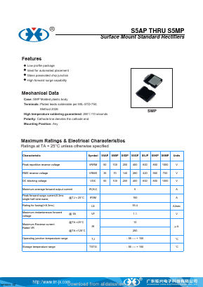S5AP Datasheet PDF Guangzhou Juxing Electronic Co., Ltd.