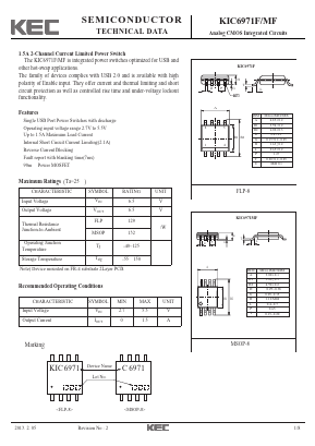 KIC6971MF Datasheet PDF KEC