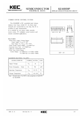 KIA6930S Datasheet PDF KEC