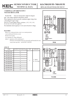 KIA78D33F Datasheet PDF KEC