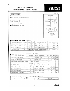 2SA1272 Datasheet PDF KEC