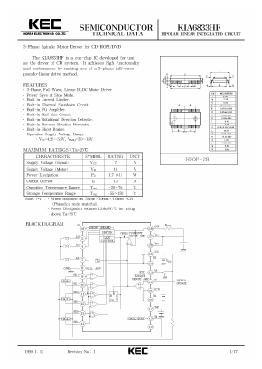 KIA6833HF Datasheet PDF KEC