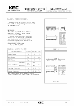 KIA8122AF Datasheet PDF KEC