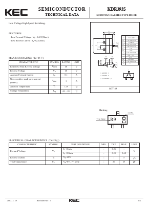 KDR393S Datasheet PDF KEC