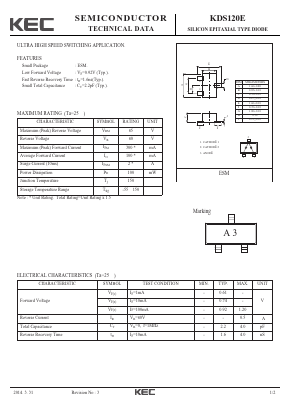 KDS120E Datasheet PDF KEC
