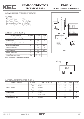 KDS121V Datasheet PDF KEC