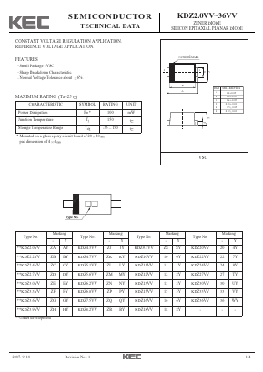KDZ3.6VV Datasheet PDF KEC