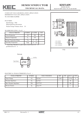 KDZ5.6DU Datasheet PDF KEC