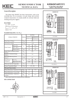KHB6D0N40F Datasheet PDF KEC