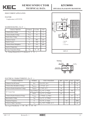 KTC8050S Datasheet PDF KEC