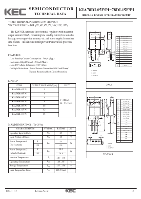 KIA78DL08F/PI Datasheet PDF KEC