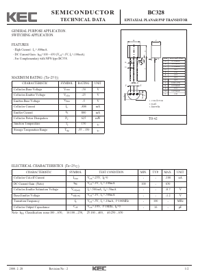 BC328-25 Datasheet PDF KEC