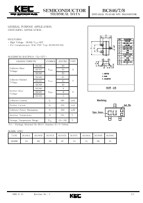 BC848C Datasheet PDF KEC