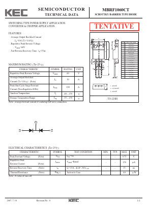 MBRF1060CT Datasheet PDF KEC
