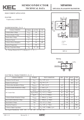MPS8550S Datasheet PDF KEC