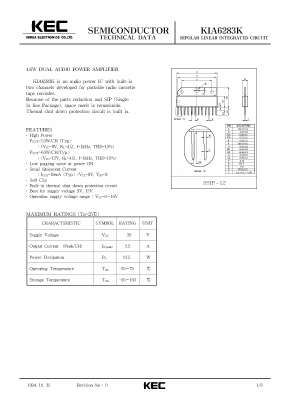 KIA6283K Datasheet PDF KEC