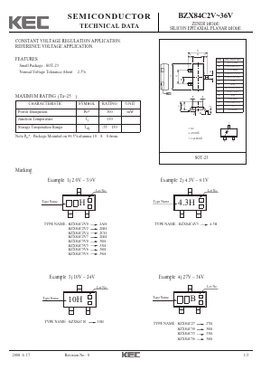 BZX84C10 Datasheet PDF KEC