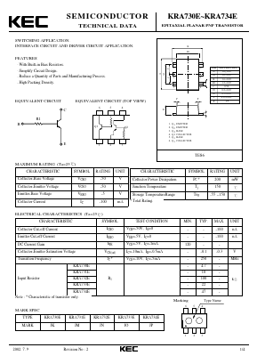 KRA732E Datasheet PDF KEC