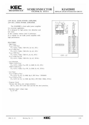 KIA6280H Datasheet PDF KEC