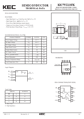 KIC7WZ125 Datasheet PDF KEC