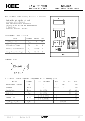 KF446A Datasheet PDF KEC