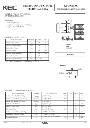 KTC9015SC Datasheet PDF KEC