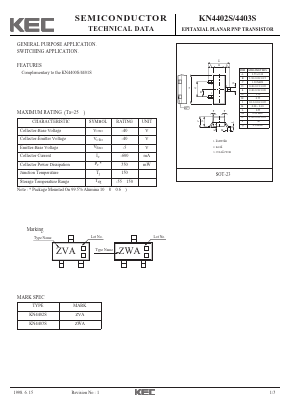 KN4403S Datasheet PDF KEC